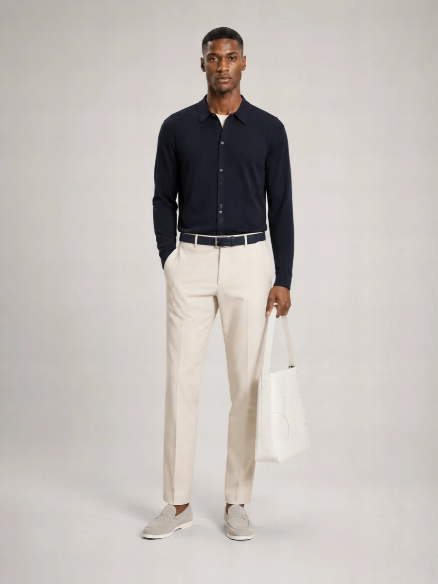 Lardini Silk Long-Sleeve Shirt