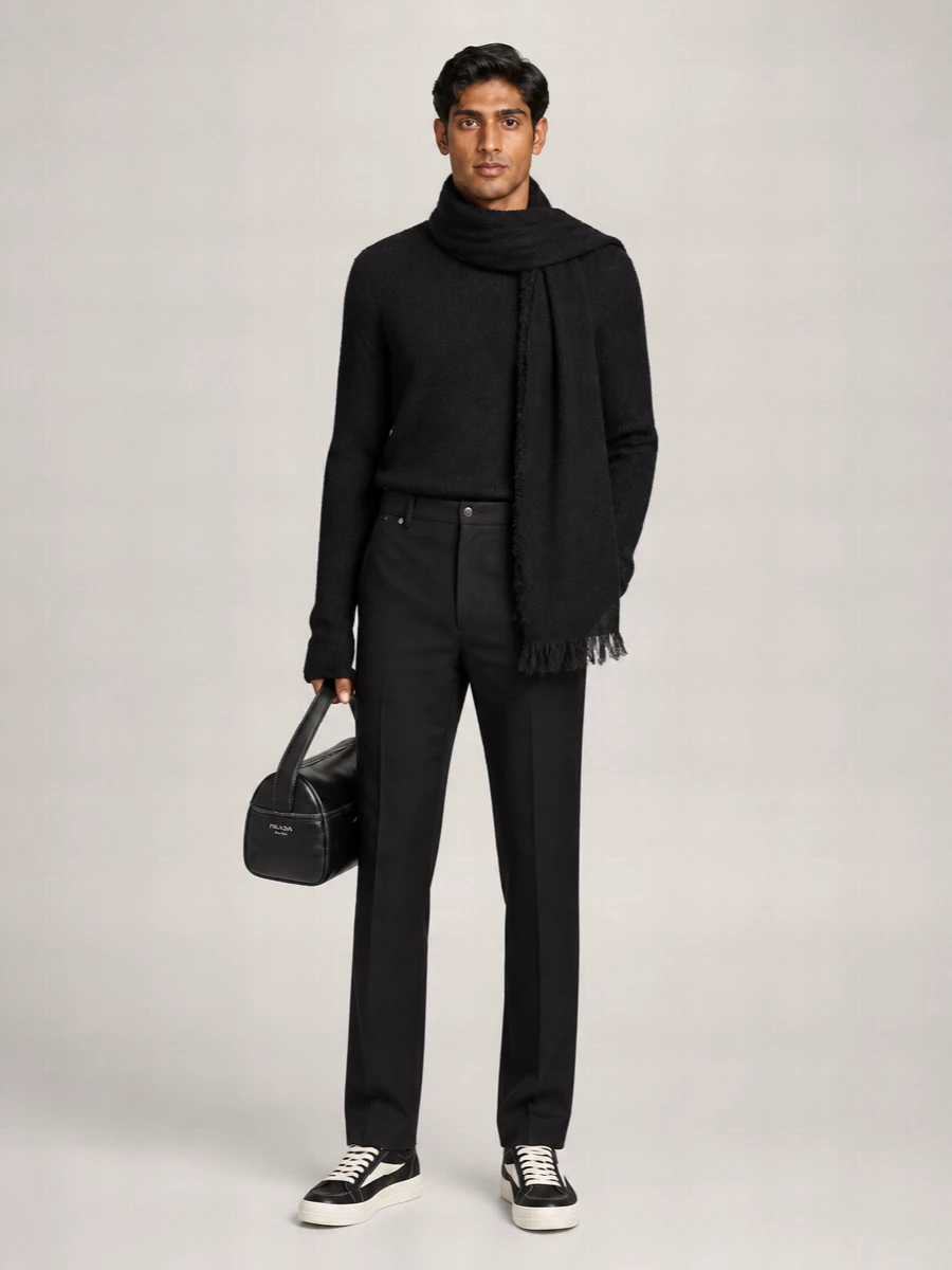 Rick Owens Cashmere Silk Gauze Knit Relaxed-Fit Crew-Neck Jumper