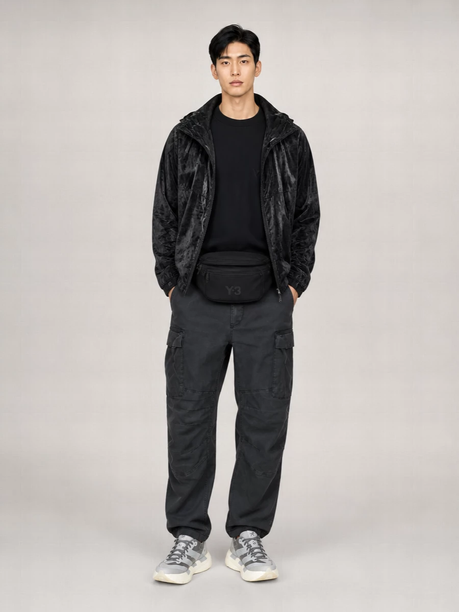 Y-3 Technical Mesh Low-Top Sneakers