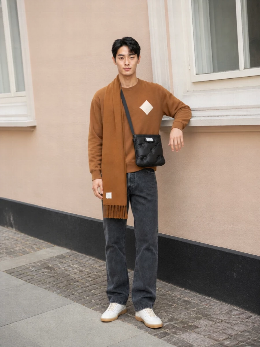 Mcm camel sweatshirt alexander mcqueen jeans
