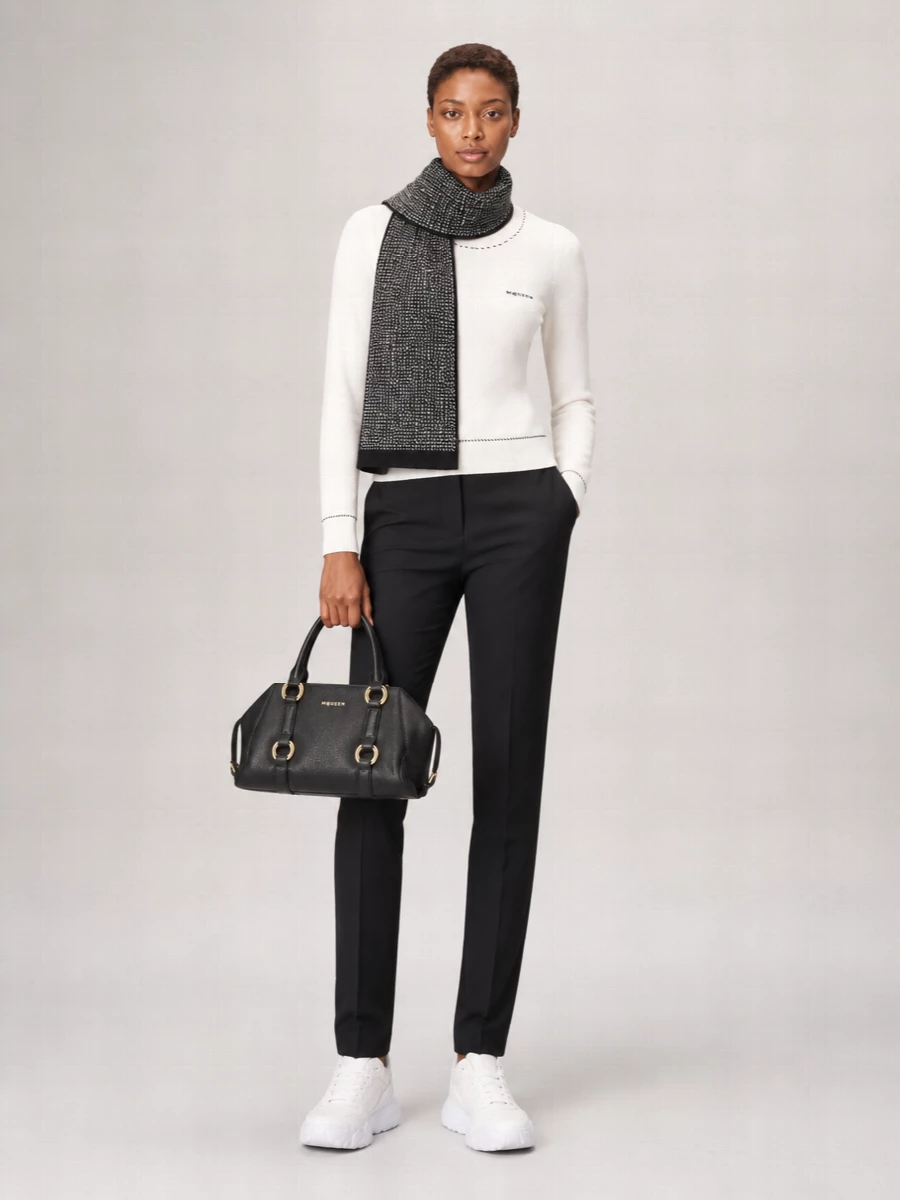 Alexander Mcqueen Small Grained Calf Leather Shoulder Bag