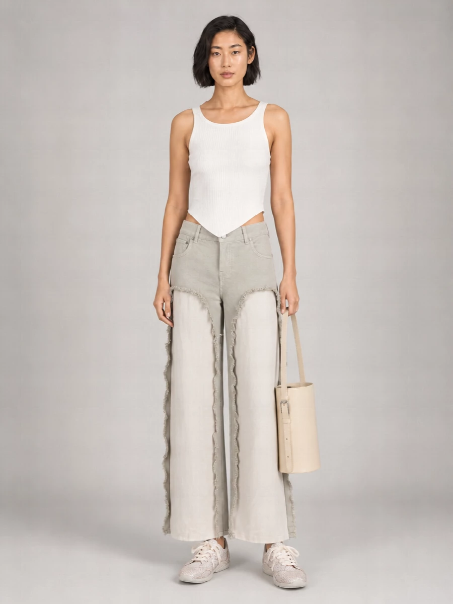 Acne Studios Leather Lace-Up Ballet Flats