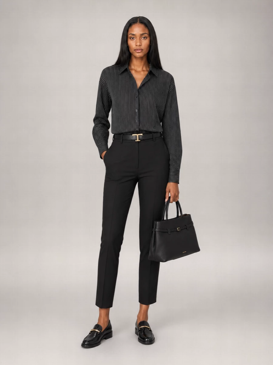 The Frankie Shop Pleated Wide-Leg Suit Trousers