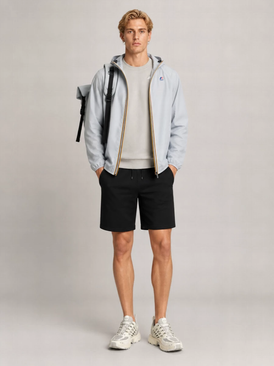 K-Way Hooded Nylon Jacket