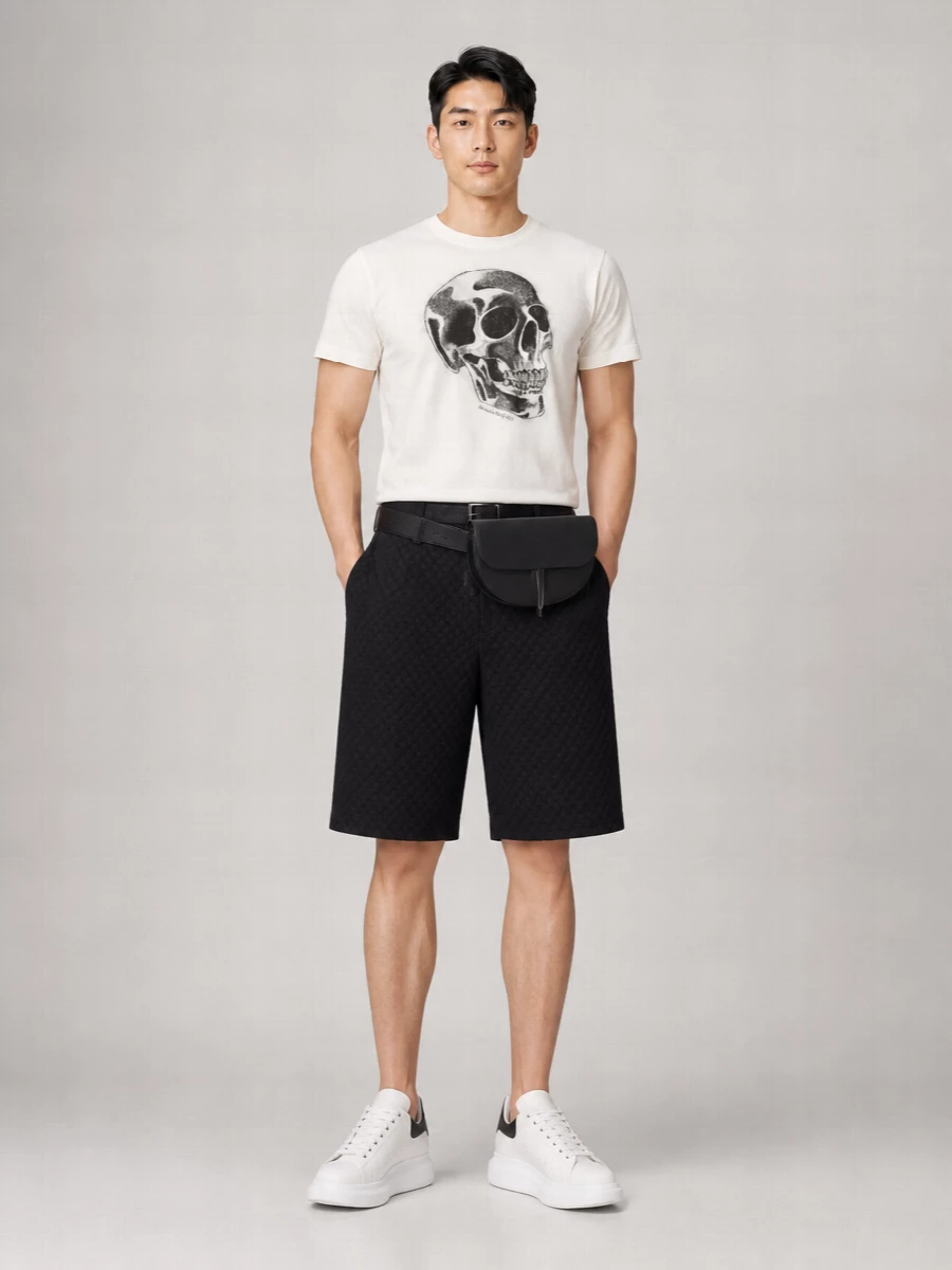 Alexander Mcqueen Ribbed Crew-Neck Skull-Print T-Shirt