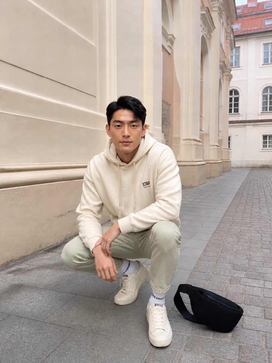Golden goose hoodie khaki jeans gucci bag