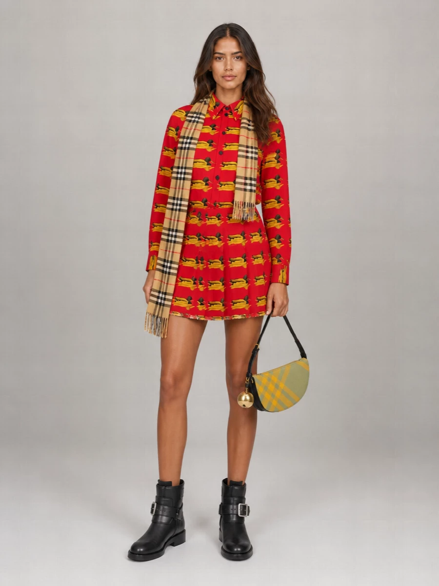 Burberry Printed Long-Sleeve Shirt