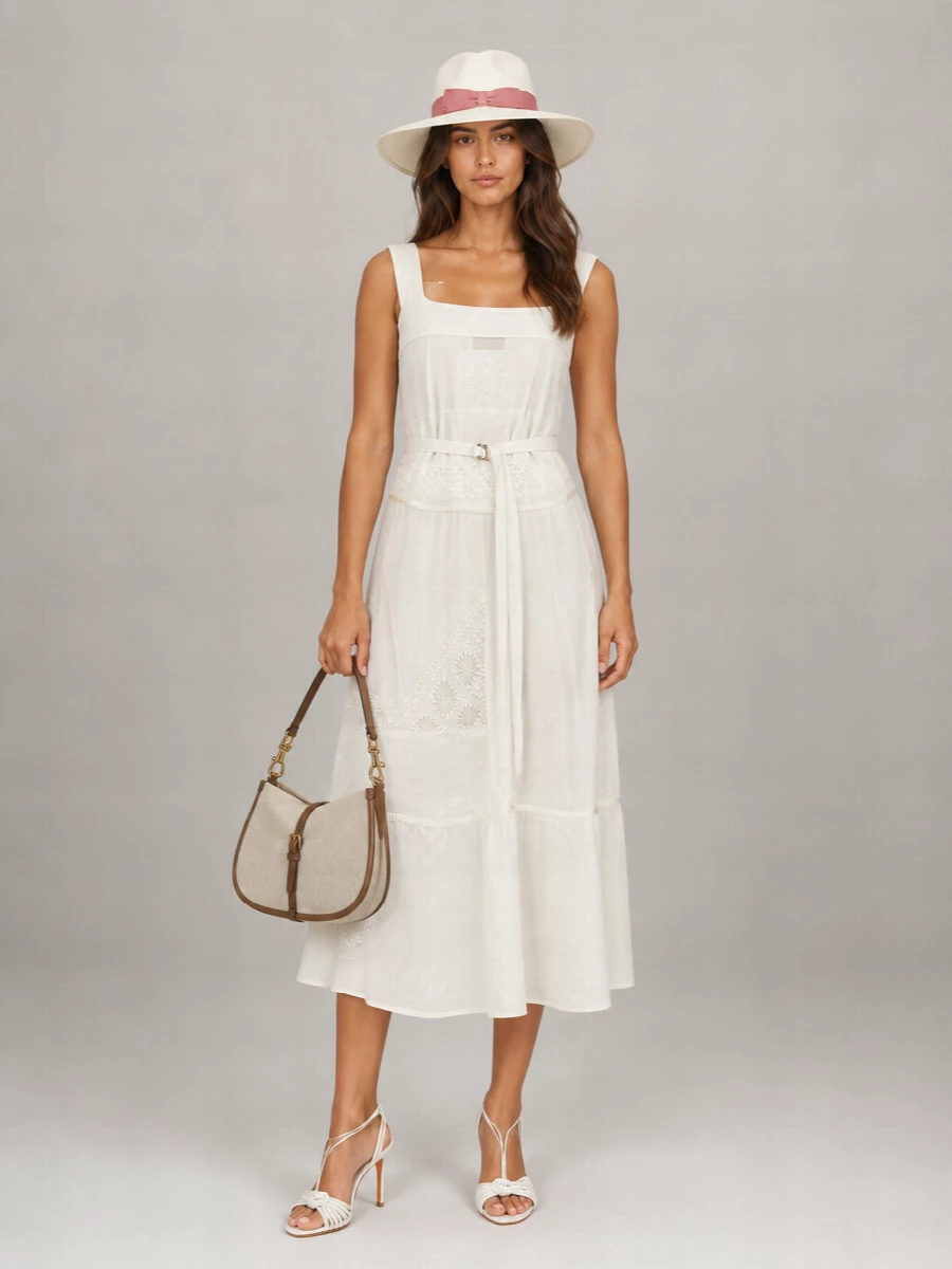 Etro Medium Cotton Linen Shoulder Bag