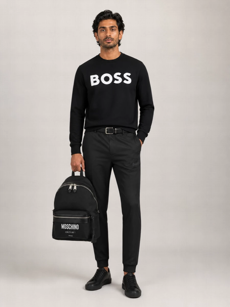 Boss Cotton Logo-Print Sweatshirt