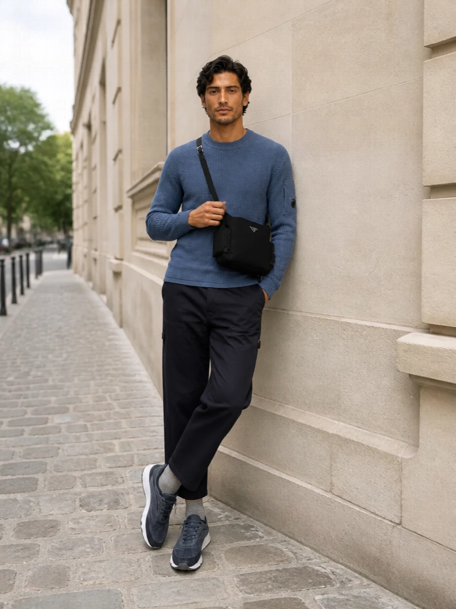 Cp company sweater navy workwear trousers