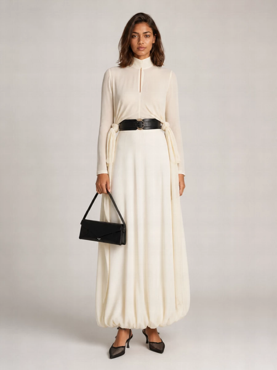 Alaïa Adjustable Wide Belt Gold-Tone Buckle