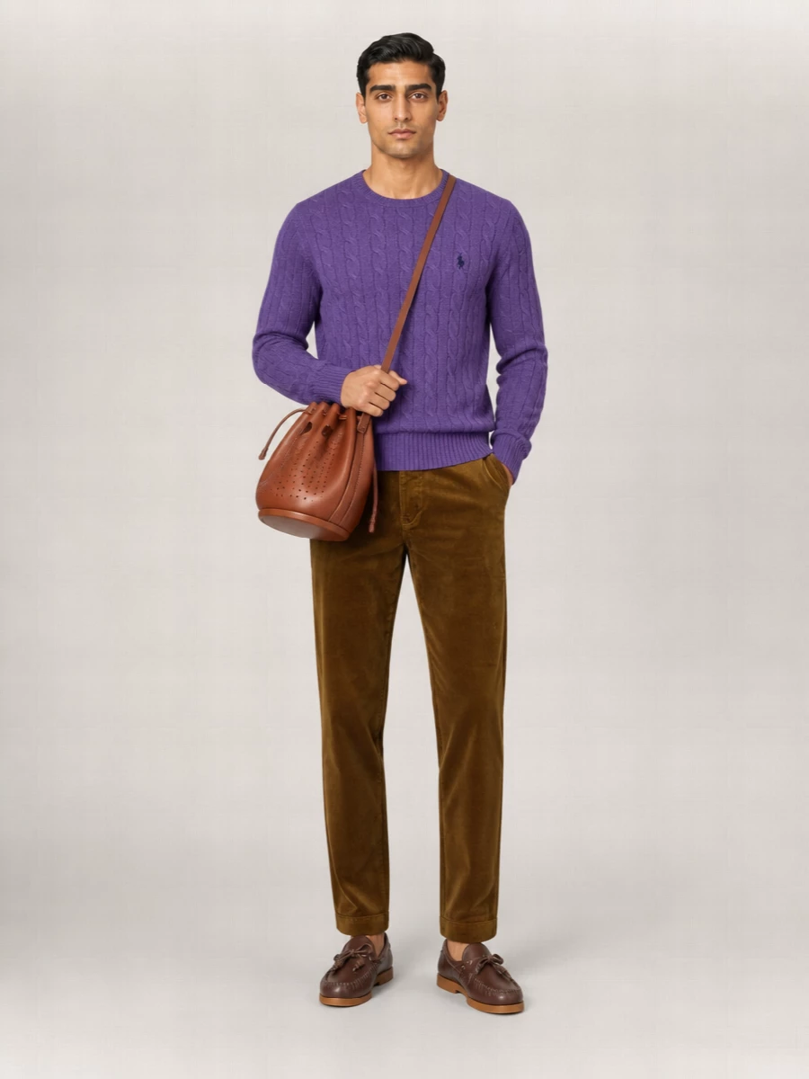 Polo Ralph Lauren Cashmere Wool Cable-Knit Crew-Neck Jumper