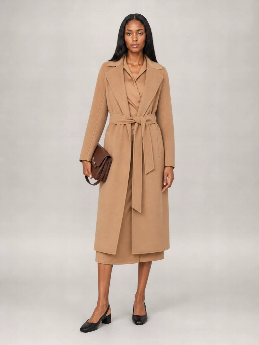 S Max Mara Cashmere And Virgin Wool Single Breasted Coat