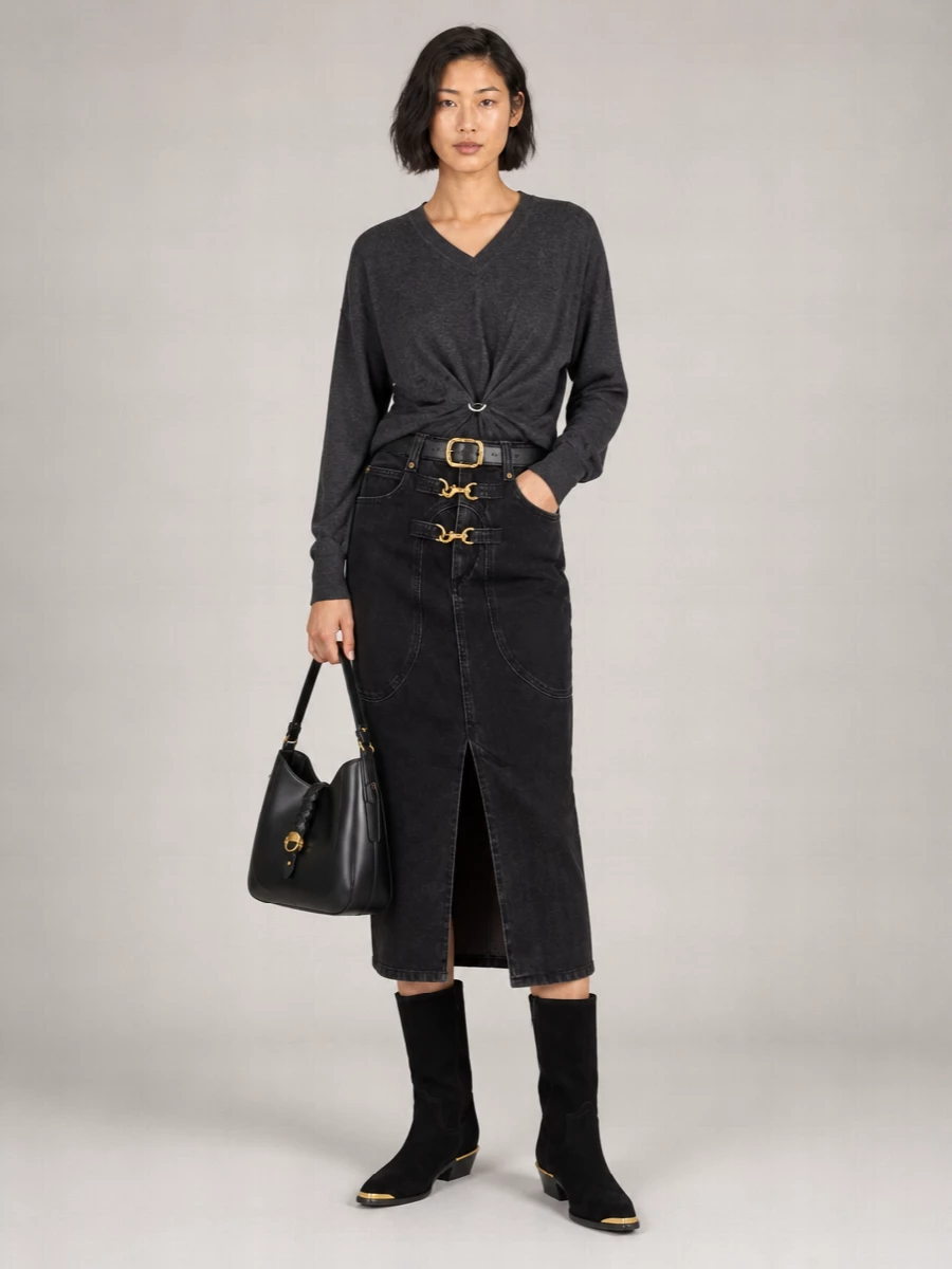 Isabel Marant Cotton Straight Skirt