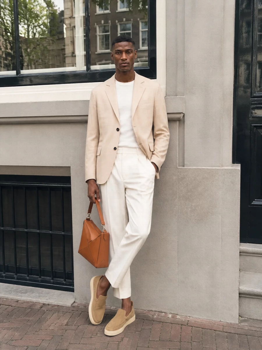 Brunello cucinelli ivory blazer summer tailoring