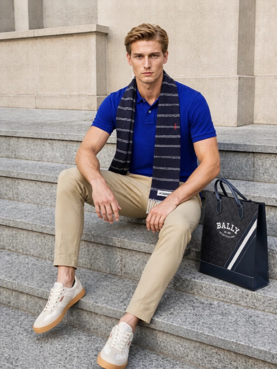 Polo ralph lauren blue polo khaki chinos