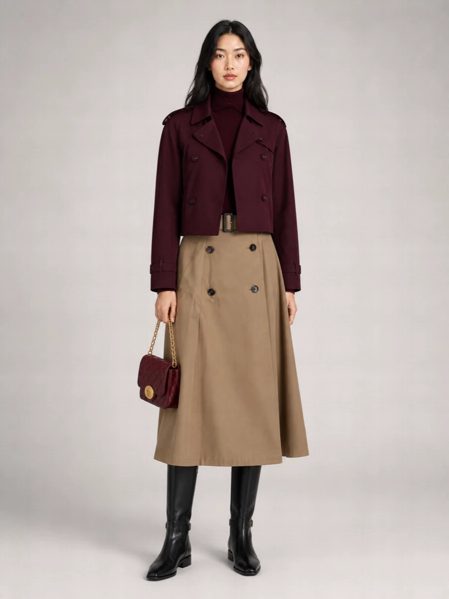 Burberry Wool Cropped Jacket