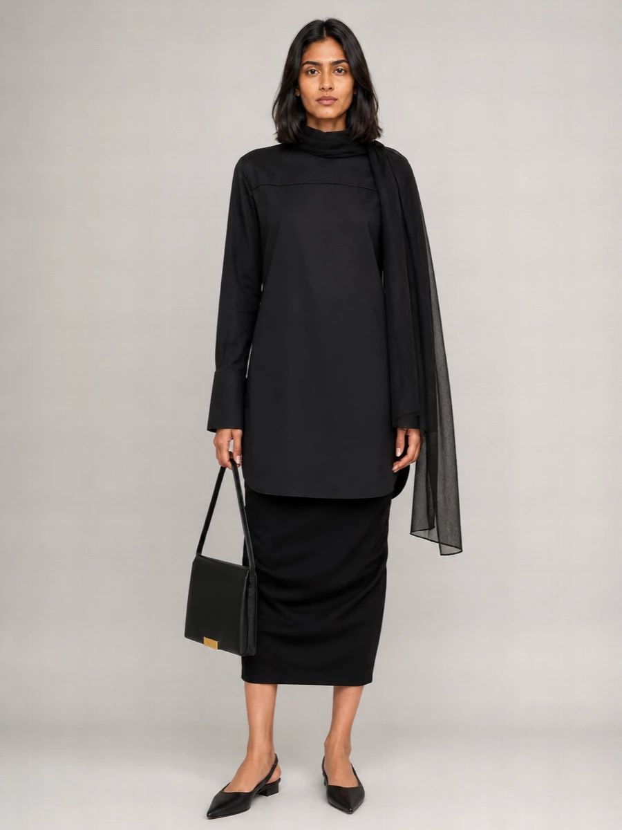 Jil Sander Carnet Leather Shoulder Bag