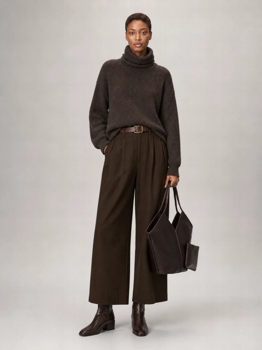 Uma Wang Virgin Wool High-Rise Pleated Wide-Leg Trousers