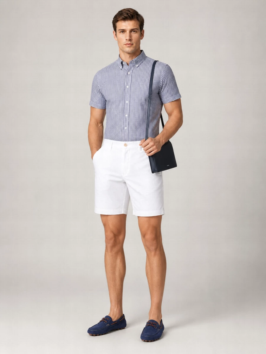 Ralph Lauren Striped Linen Long-Sleeve Shirt