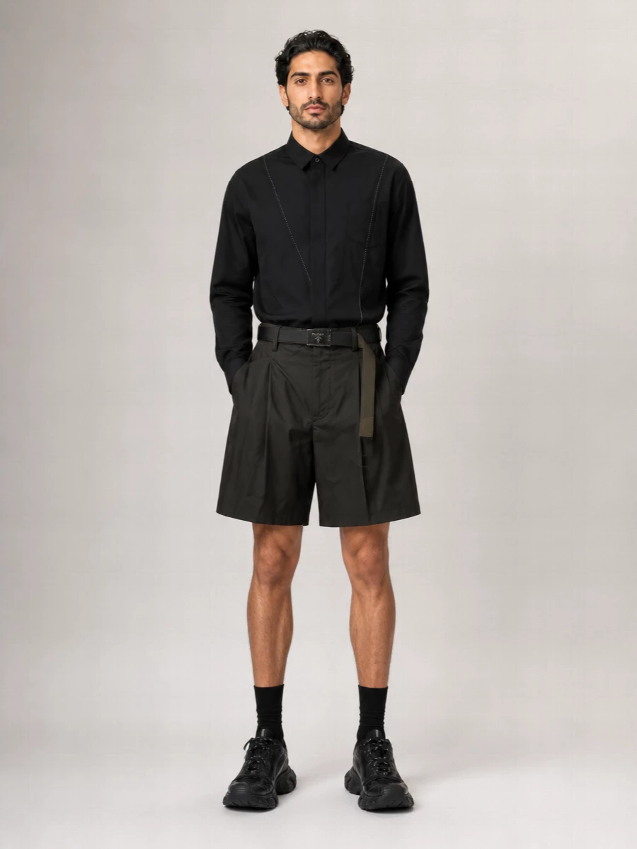 Sacai Cotton Parachute Tailored Shorts