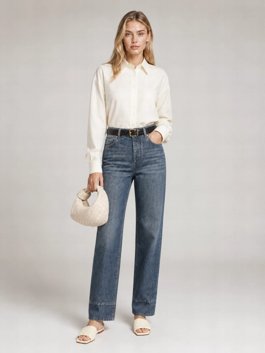 Bottega Veneta Wide-Leg Denim Jeans