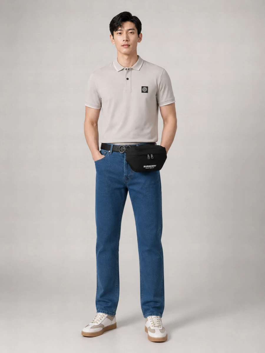 Stone Island Cotton Short-Sleeve Polo Shirt