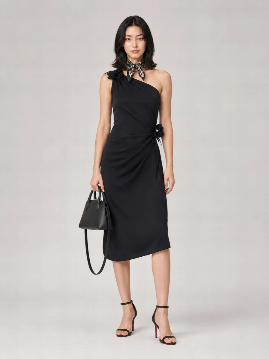 Coperni Asymmetric Knee-Length Dress