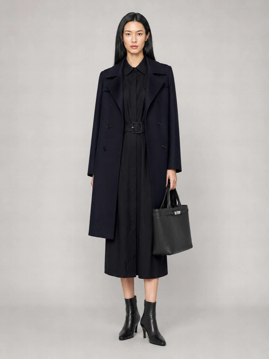 Tagliatore cashmere oversized double-breasted coat