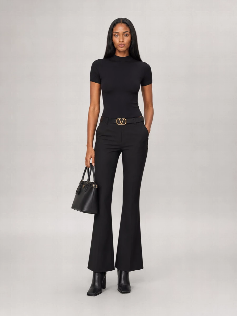 Courrèges Wool Flared Trousers
