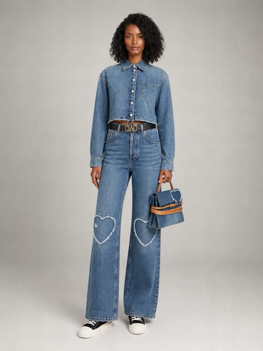 Moschino Cotton Mid-Rise Straight-Leg Jeans