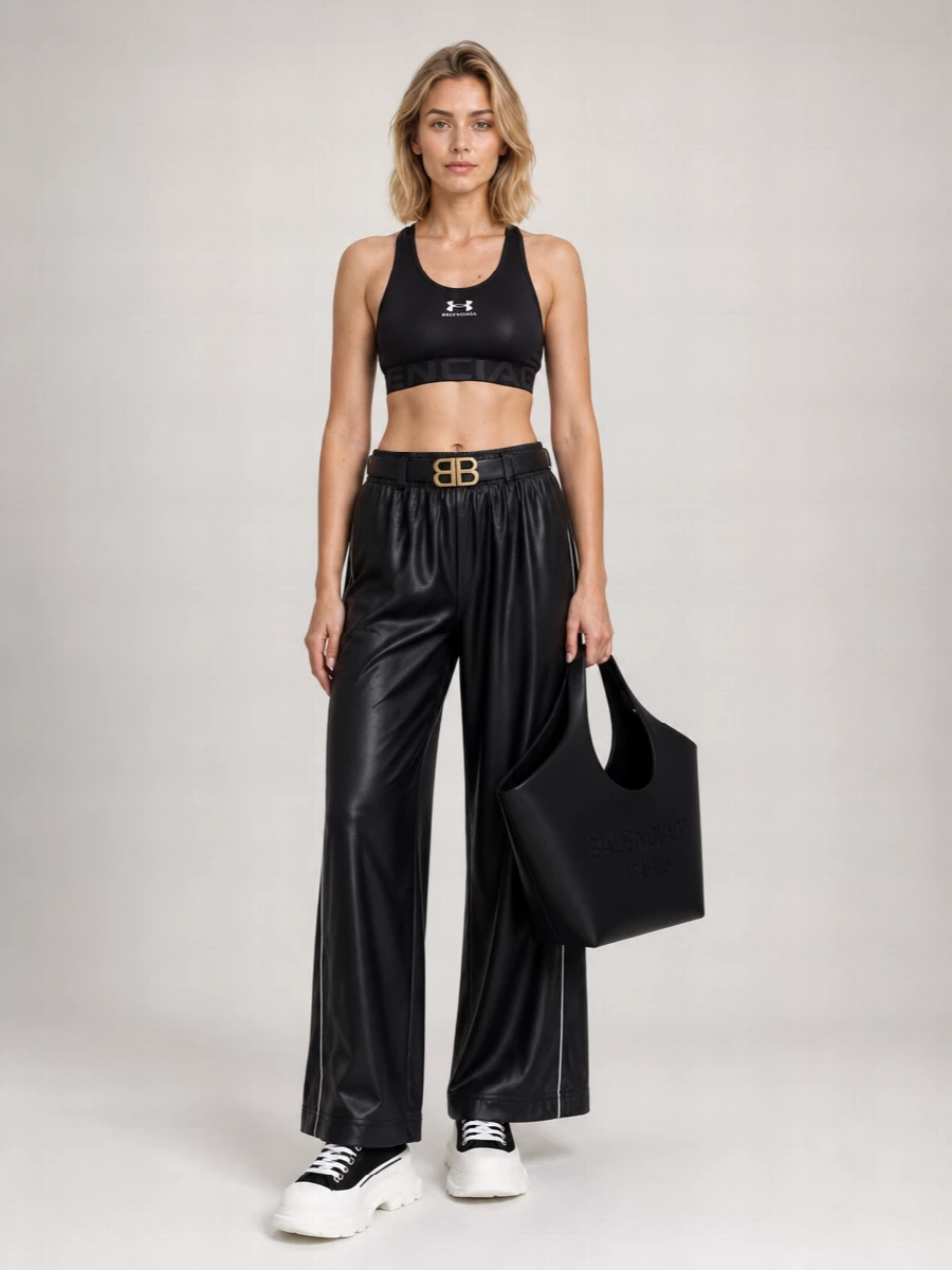 Alexander Wang Satin-Effect Mid-Rise Extra Wide-Leg Joggers