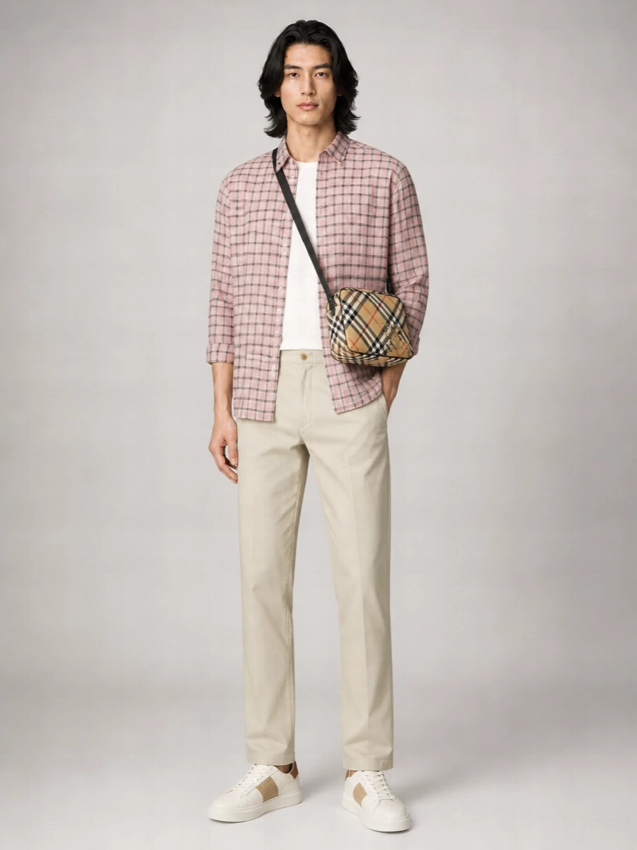 Beams Plus Plaid Nylon Casual Shirt