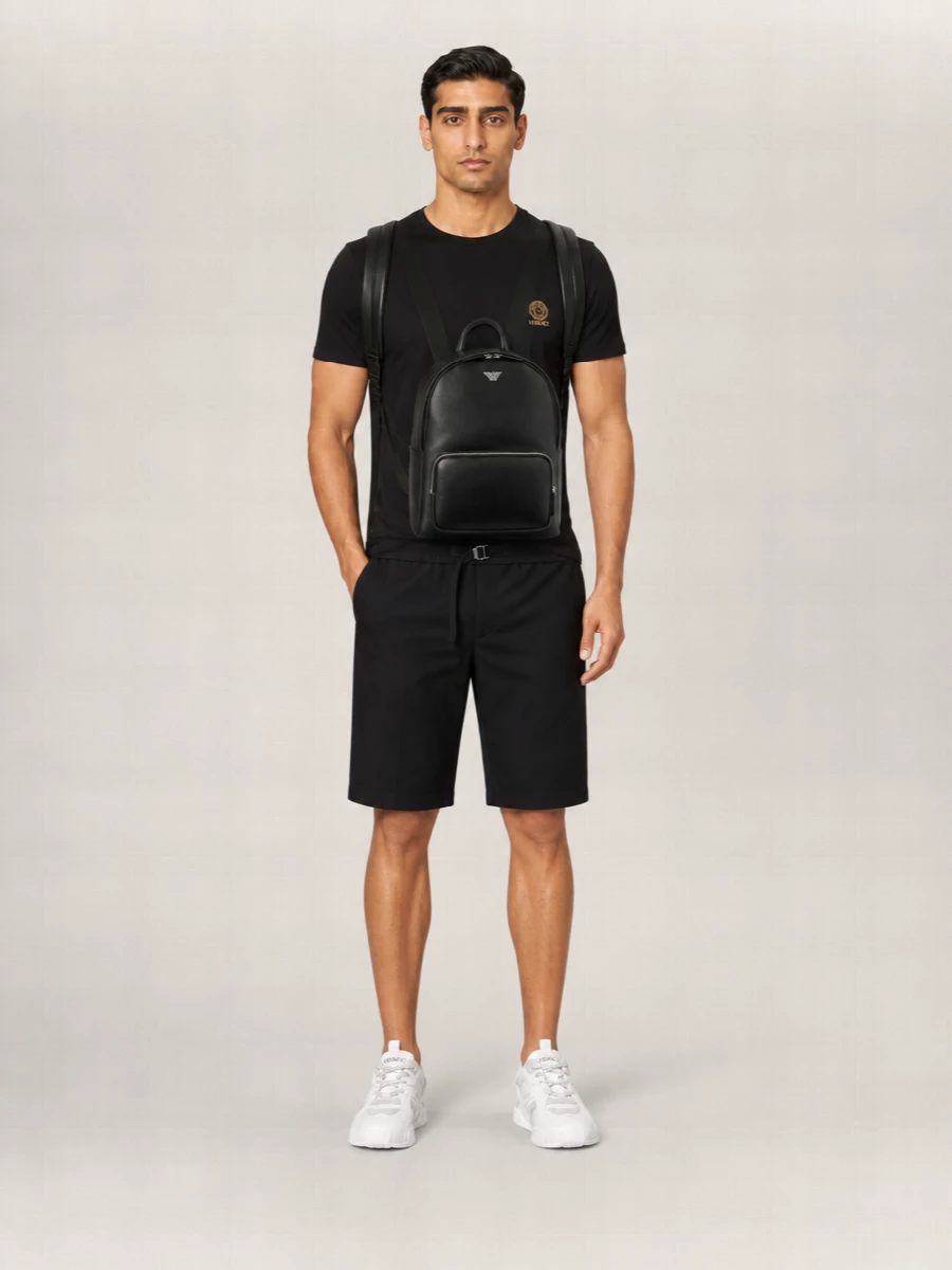 Versace Leather Low-Top Sneakers