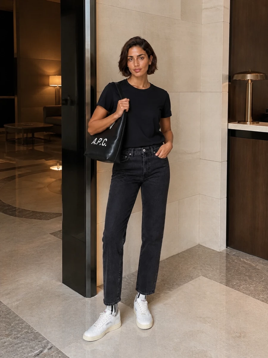 Autry tee toteme jeans apc tote