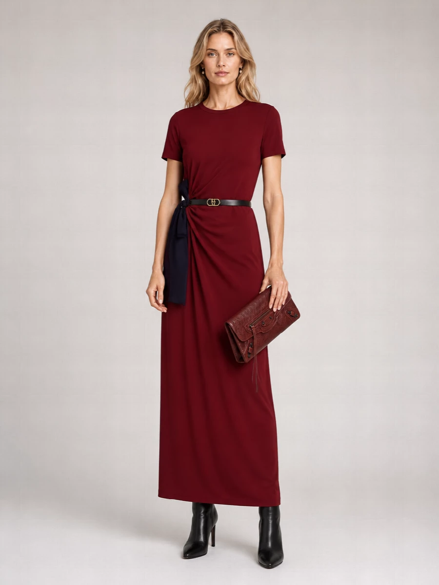 Balenciaga Crepe Maxi Dress