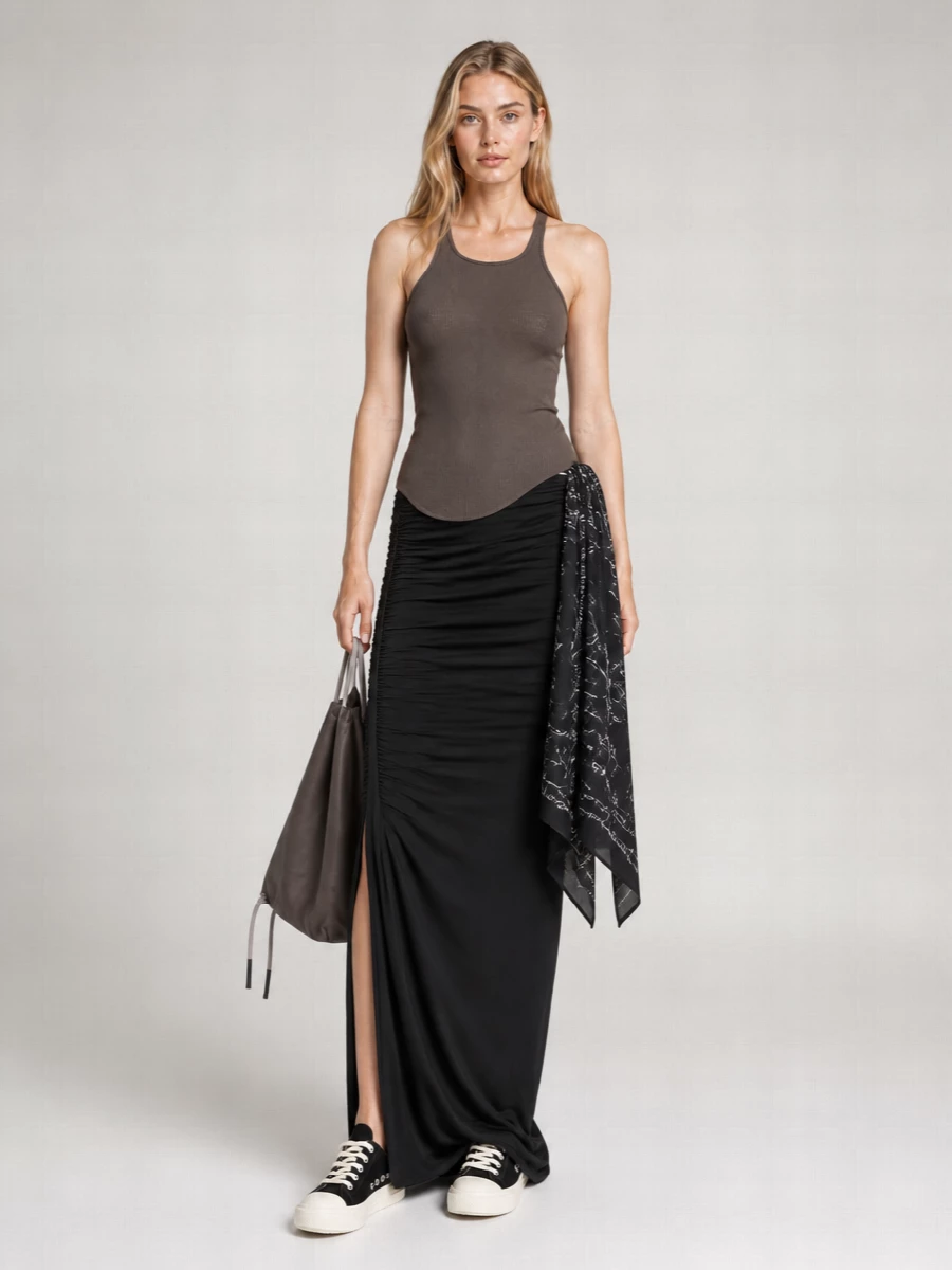Rick Owens Viscose Silk Tank Top