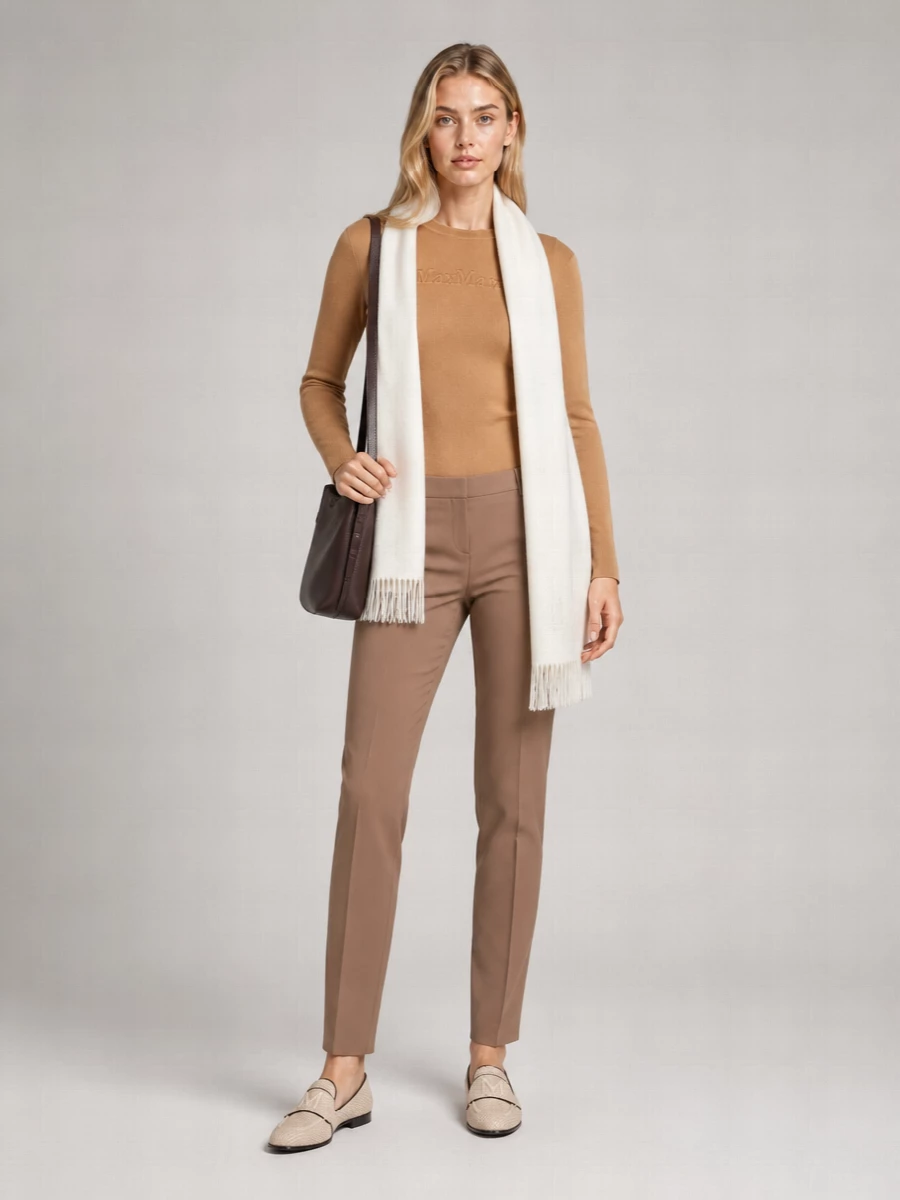 Max Mara wool logo-embossed sweatshirt