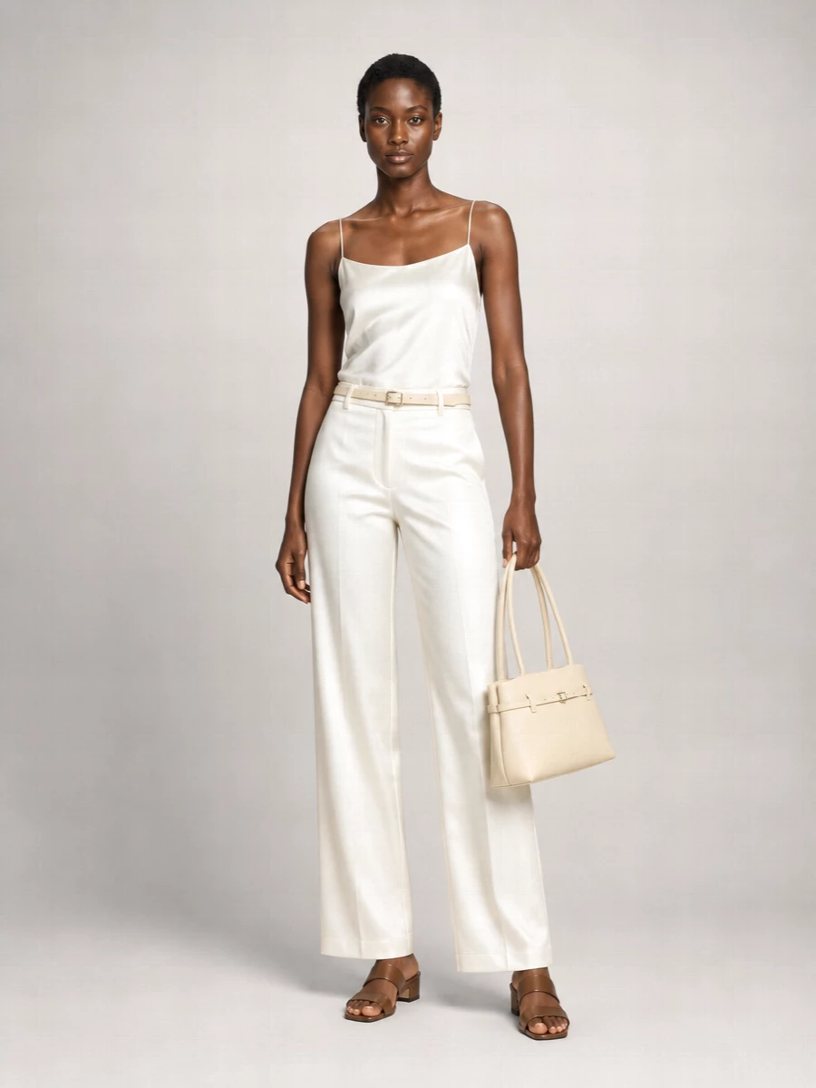 Alysi Shiny Wide-Leg Trousers