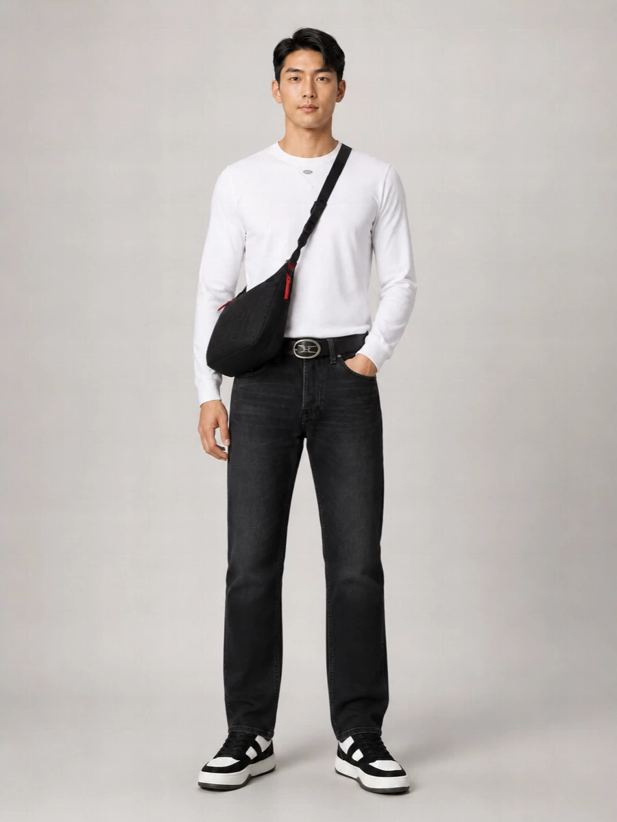 Diesel Leather Cutout Belt