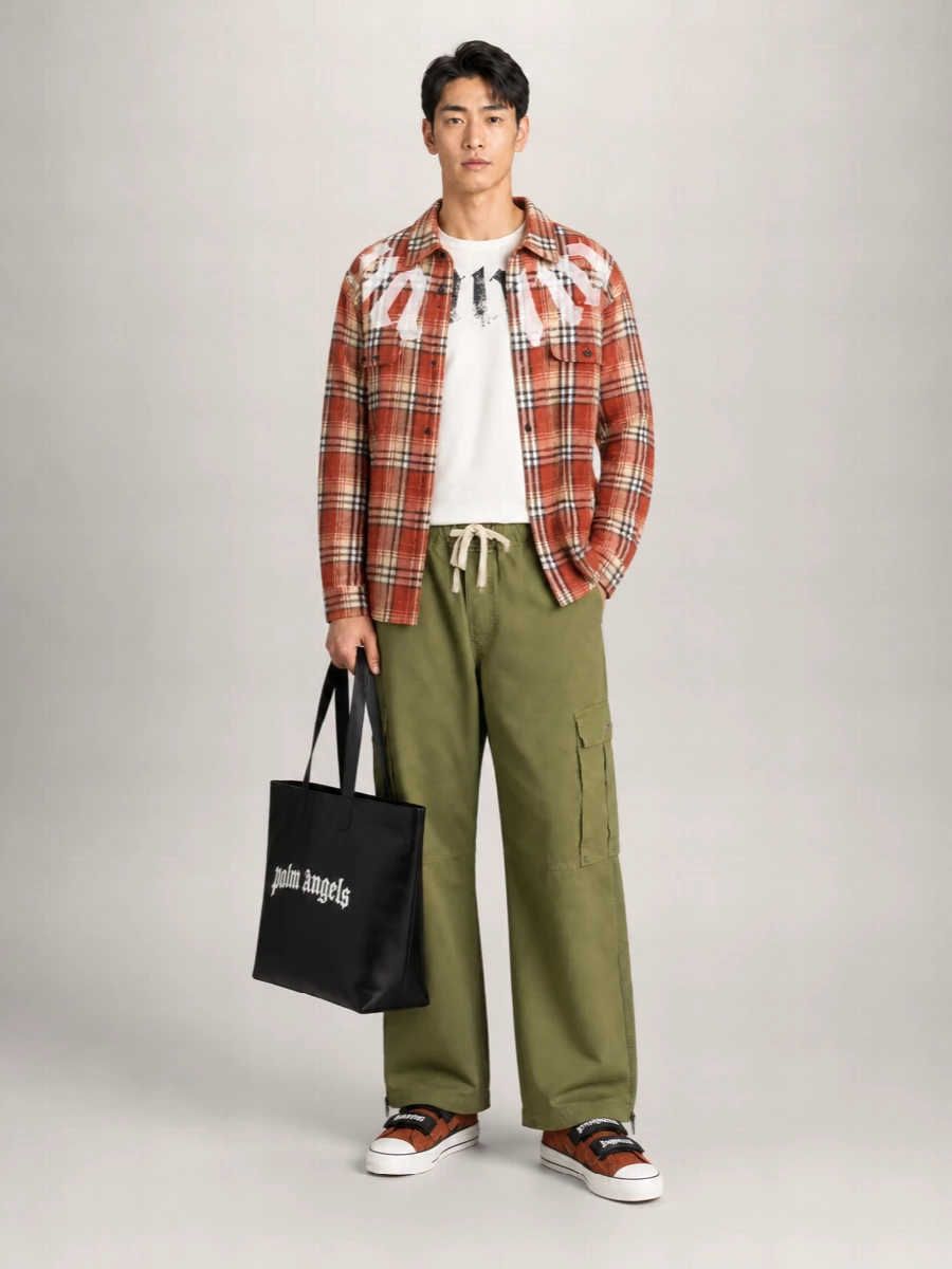 Palm Angels oversized shirt jacket