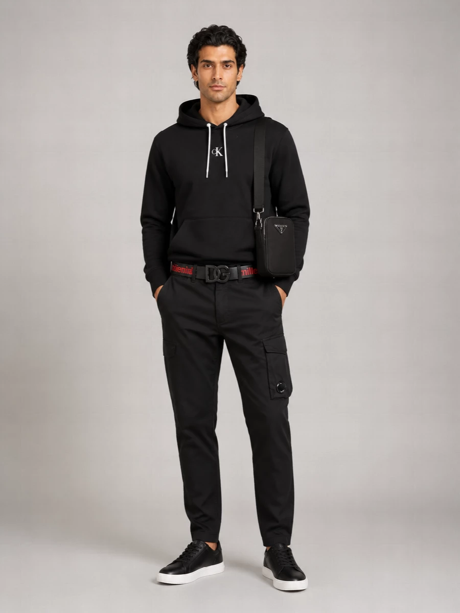 Calvin Klein Logo-Print Hooded Sweatshirt