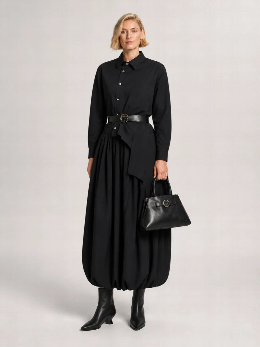 Comme Des Garçons Wool Full Skirt