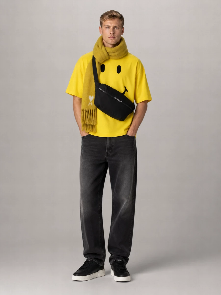 Moschino Smiley Print Cotton Short-Sleeve T-Shirt