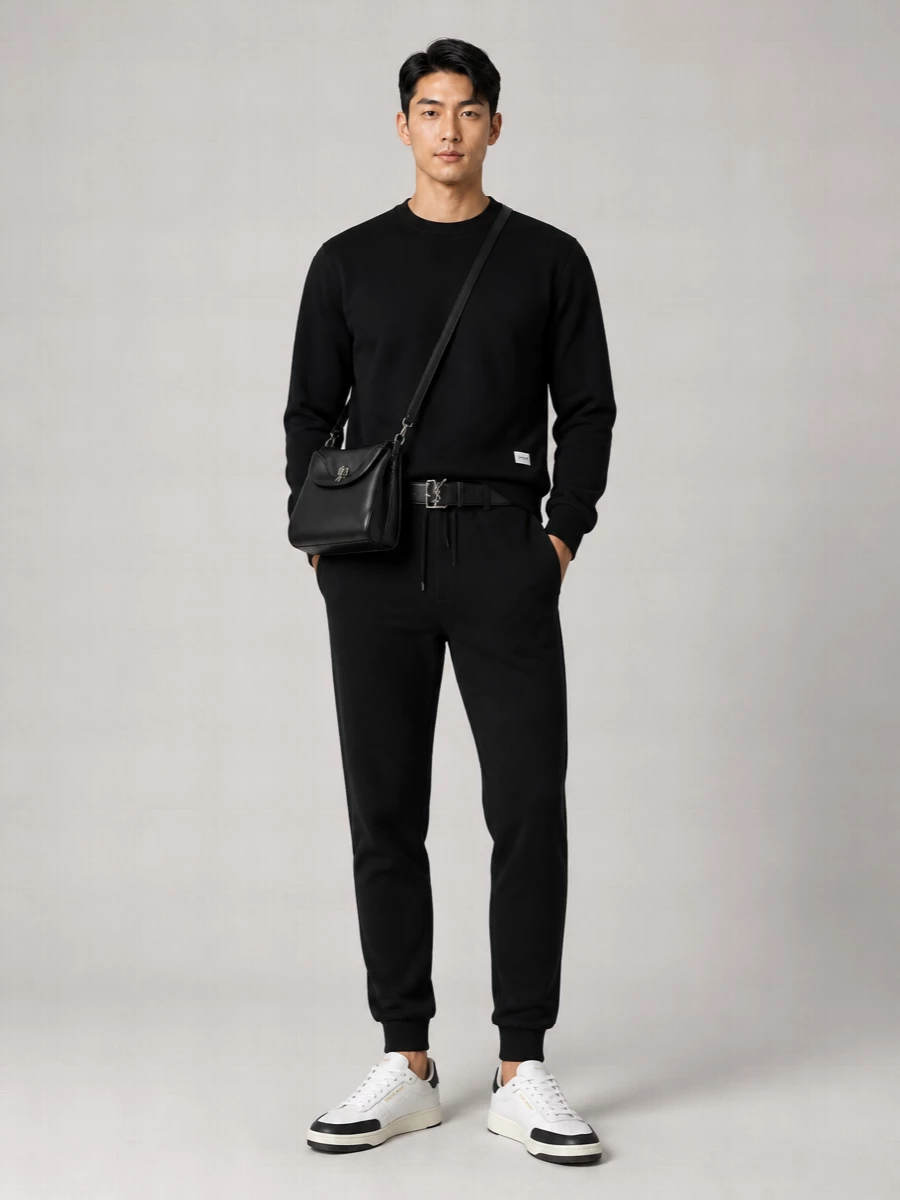 Saint Laurent Cotton Straight-Leg Track Pants