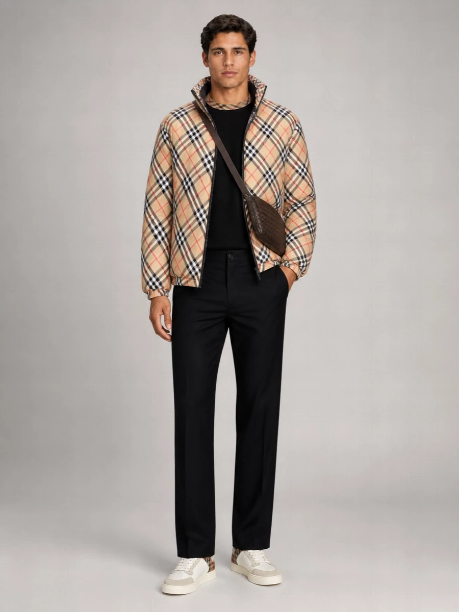Burberry Down Reversible Check Puffer Jacket