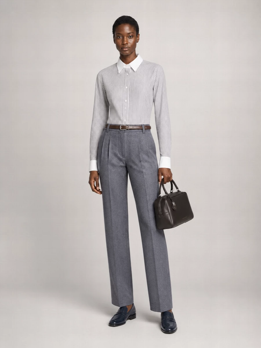 Brunello Cucinelli Silk Striped Shirt