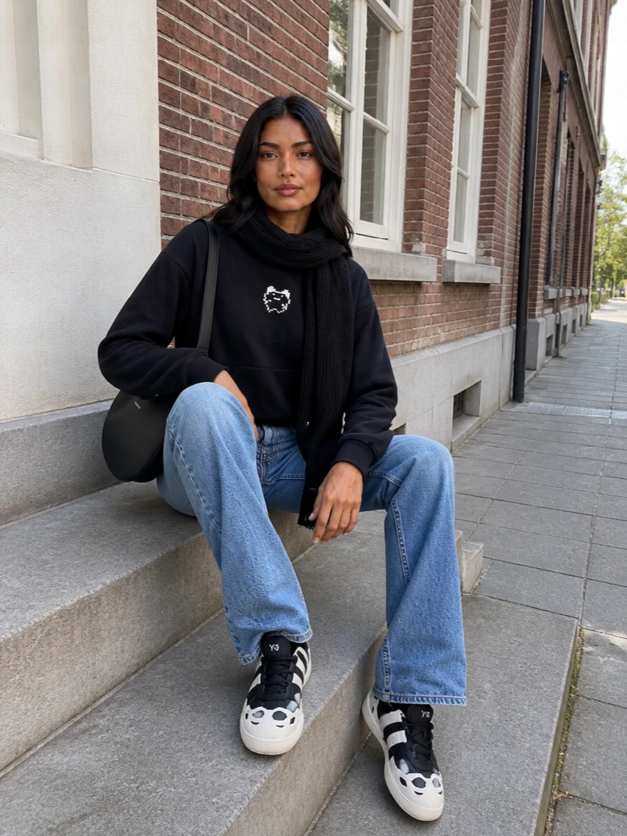 Coperni hoodie straight jeans y3 sneakers
