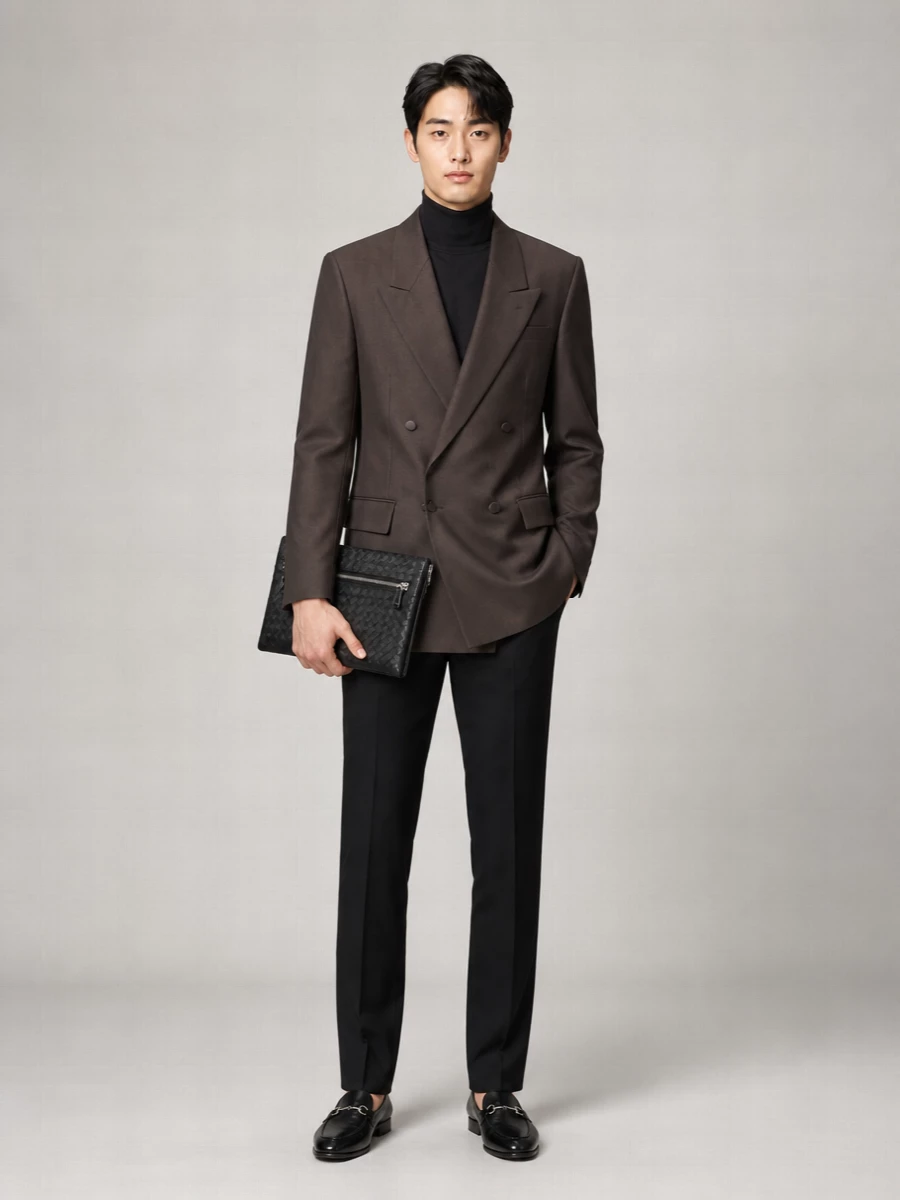 Gucci Double-Breasted Polyester Blazer