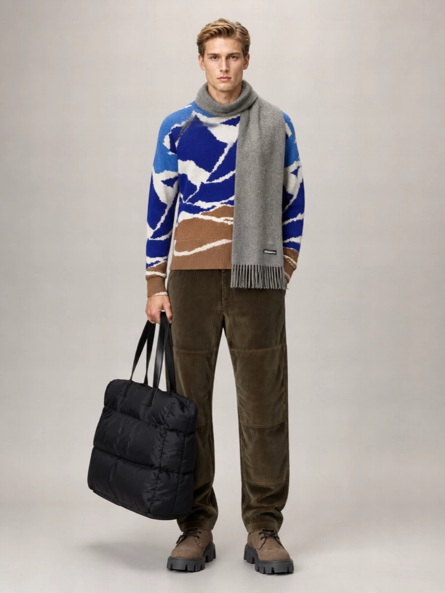 Moncler Ribbed Virgin Wool Crewneck Sweater